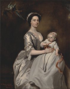 Mrs Sharpe och hennes barn av Joseph Highmore