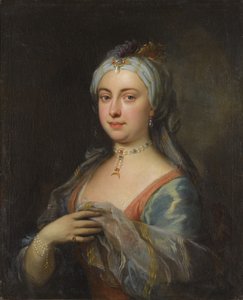 Porträtt av Lady Mary Wortley Montagu 1689-1762