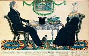 James och Sarah Tuttle, 1836 av Joseph Hilliard Davis