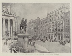 Huvudkontor i Cornhill för den brittiska filialen av Mutual Life Insurance Company of New York av Joseph Holland Tringham