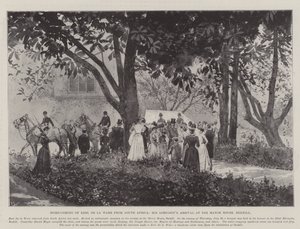 Earl de la Warrs hemkomst från Sydafrika, His Lordships ankomst till Manor House, Bexhill av Joseph Holland Tringham