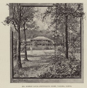 Mr Robert Louis Stevensons hem, Vailima, Samoa av Joseph Holland Tringham
