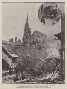 Den allvarliga järnvägsolyckan i Glasgow den 30 augusti, scenen på Charing Cross Station