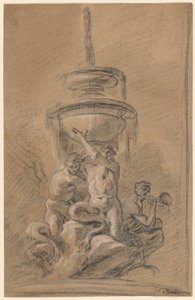 En fontän med tre tritoner av Joseph Ignace François Parrocel