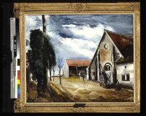 Gårdsgård (olja på duk)