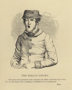 Kenny Meadows: The Ballad-Singer (gravyr) av Joseph Kenny (after) Meadows