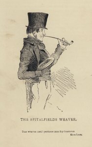 Kenny Meadows: The Spitalfields Weaver (gravyr) av Joseph Kenny (after) Meadows
