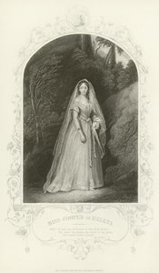 Miss Cooper som Helena, En midsommarnattsdröm, akt II, scen iii av Joseph Kenny Meadows