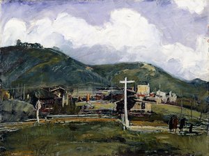 Rainy Day, Laguna (olja på masonit) av Joseph Kleitsch