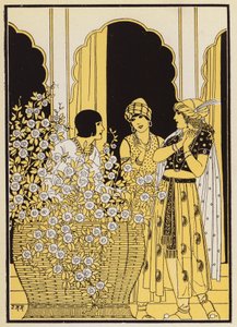 Floire och Blancheflor (färglitografi)
