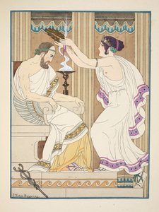 En gyllene krona, illustration från Hippokrates verk, 1934 av Joseph Kuhn Regnier