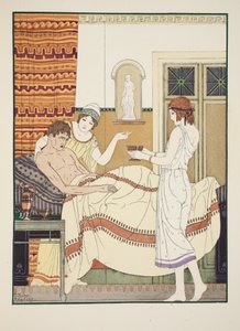 Invalides Broth, illustration från "The Complete Works of Hippocrates", 1934 av Joseph Kuhn Regnier