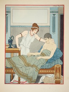Nervös sjukdom, illustration från Hippokrates verk, 1934 av Joseph Kuhn Regnier