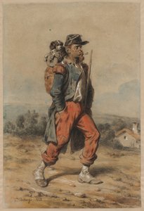 Soldat med hund, 1853.