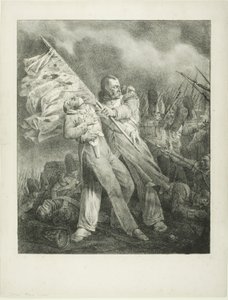 Den sårade fanbäraren av Joseph Louis Hippolyte Bellange