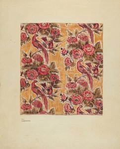 Gul glaserad chintz, ca. 1939.
