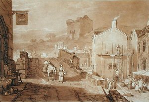 Morpeth, Northumberland, graverad av Charles Turner (1773-1857) publicerad 1808 (gravyr)