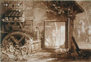 Penbury Mill, Kent, graverad av Charles Turner (1773-1857) publicerad 1808 (gravyr) av Joseph Mallord William (after) Turner