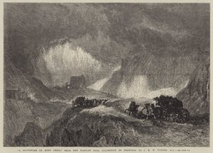 En snöstorm på Mont Cenis av Joseph Mallord William Turner
