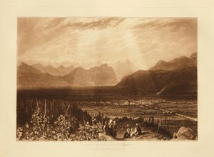 Alpkedjan från Grenoble till Chambéry av Joseph Mallord William Turner