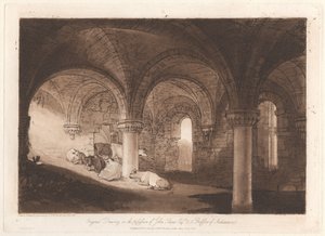 Kryptan i Kirkstall Abbey av Joseph Mallord William Turner
