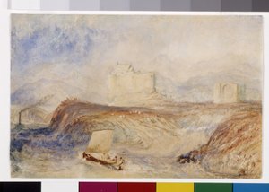 Dunstaffnage (akvarell och gouache på vitt papper) av Joseph Mallord William Turner