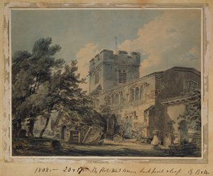Finchley Church, 1801 av Joseph Mallord William Turner