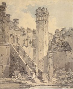 Haddon Hall nära Bakewell, Derbyshire av Joseph Mallord William Turner