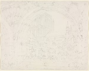 Herefords katedral av Joseph Mallord William Turner