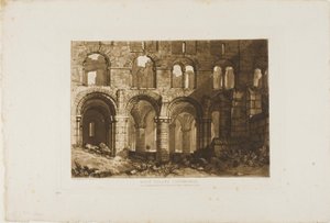 Holy Island Cathedral, skylt 11 från Liber Studiorum av Joseph Mallord William Turner