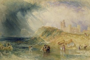 Holy Island, Northumberland, omkring 1820 av Joseph Mallord William Turner