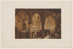 Interiör av en kyrka av Joseph Mallord William Turner