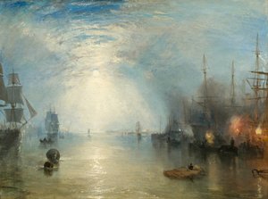 Keelmän som svävar i kol av månsken av Joseph Mallord William Turner