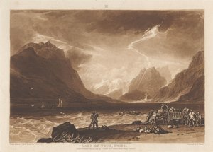 Thunsjön, Schweiz av Joseph Mallord William Turner