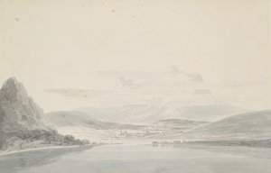 Landskap, efter John Robert Cozens (1752-99) (penna och akvarell på papper) av Joseph Mallord William Turner
