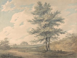 Landskap med träd och figurer av Joseph Mallord William Turner