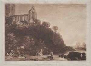 Liber Studiorum:  Dumblain Abbey, Skottland av Joseph Mallord William Turner