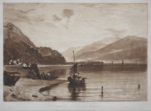 Liber Studiorum:  Inverary Pier, Lock Fyne, morgon av Joseph Mallord William Turner