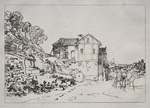 Studiebok: Vattenkvarn. av Joseph Mallord William Turner