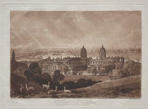 London från Greenwich. av Joseph Mallord William Turner