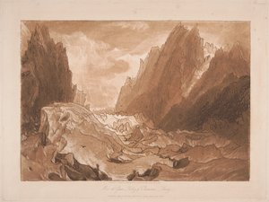 Mer de Glace, Chamonixdalen, Savojen av Joseph Mallord William Turner