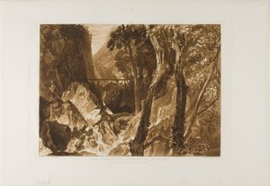 Bruk nära Grand Chartreuse, skylt 54 från Liber Studiorum av Joseph Mallord William Turner