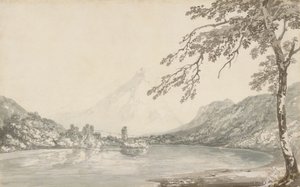 Längs floden Aar mellan Unterseen och Brienzsjön av Joseph Mallord William Turner