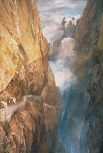 Passage av berget St. Gotthard från Devils Bridge, 1804 (wc på papper) av Joseph Mallord William Turner