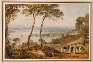 Plymouth Dock, från nära Mount Edgecumbe av Joseph Mallord William Turner