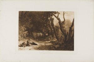 Procris och Cephalus, plåt 41 från Studieboken av Joseph Mallord William Turner