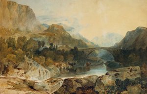 Rosthwaite Bridge, Borrowdale, ca 1802 av Joseph Mallord William Turner