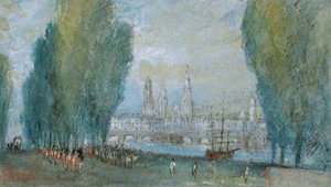 Rouen från St. Sever av Joseph Mallord William Turner
