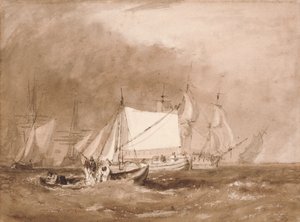 Sjöfartsscen med fiskare av Joseph Mallord William Turner