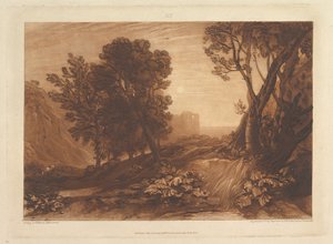Solitude, eller The Reading Magdalen Liber Studiorum, del XI, skylt 53, 12 maj 1814. av Joseph Mallord William Turner